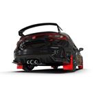 Rally,Armor,2023+,Honda,Civic,Type,R,Red,Mud,Flap,Black,Logo