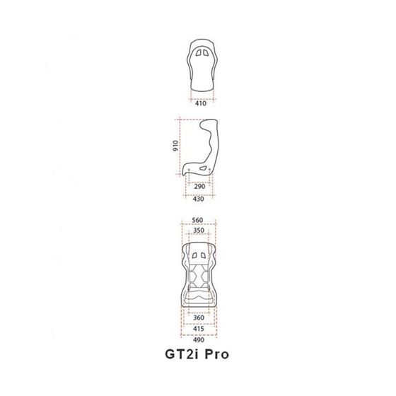 GT2i FIA Pro-02M V2 fiber seat with ears 2025