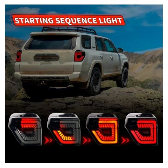 Archaic,Full,LED,Red,Tail,Lights,Assembly,For,Toyota,4Runner,2014-2021