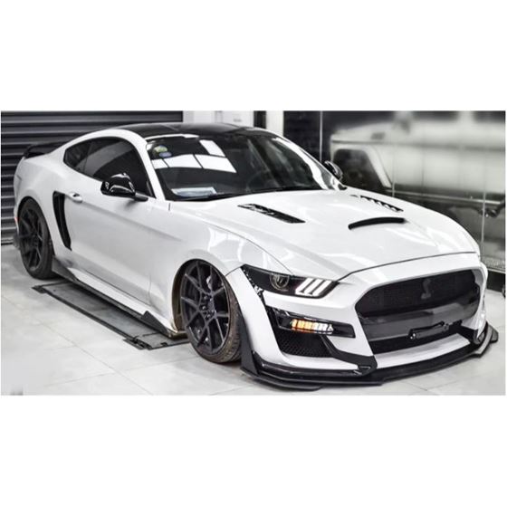 IKONMOTORSPORT GT500 STYLE FRONT BUMPER COVER REPLACEMENT FORD MUSTANG 15-17