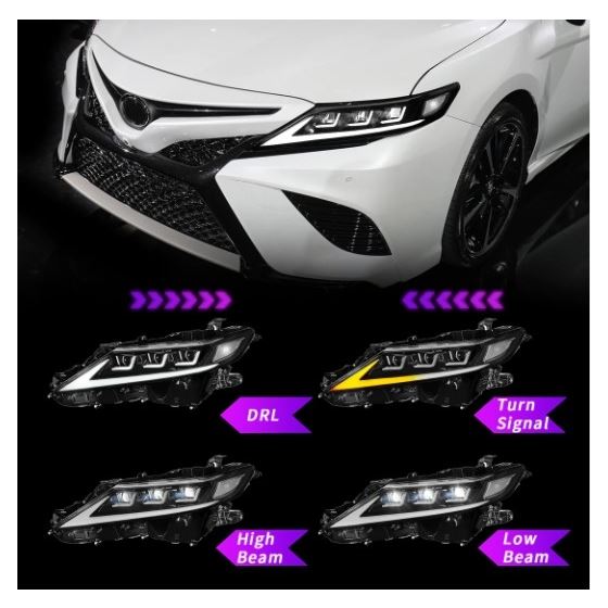 Archaic,Full,LED,Headlights,Assembly,For,Toyota,Camry,2018-2022,US,version