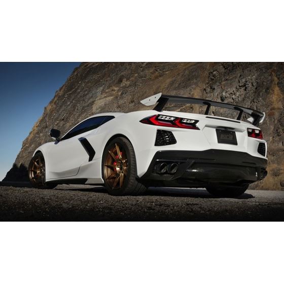 Borla 2020-2024 Chevrolet Corvette C8 6.2 ATAK 3in Exhaust System Dual Round Rolled A/C Black Chrome