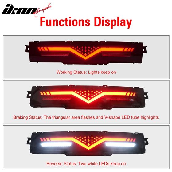 22-24,Subaru,BRZ,Toyota,GR86,LED,Rear,Bumper,Reverse,Brake,Light,Smoked,Lens