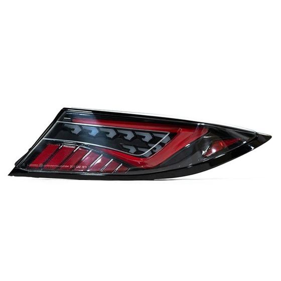 OLM Scythe Style LED Taillights (Clear Lens, Black Base, Red Bar) - 2022-2024 Toyota GR86 / Subaru B