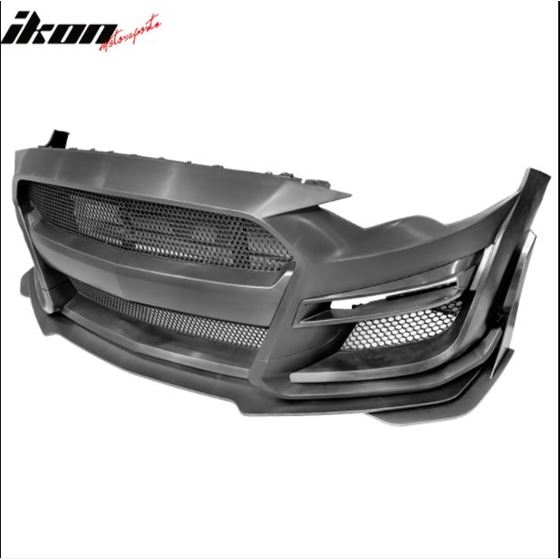 IKONMOTORSPORT GT500 STYLE FRONT BUMPER COVER REPLACEMENT FORD MUSTANG 18-21