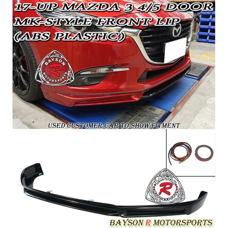 MK Style Front Lip For 2017-2018 Mazda 3