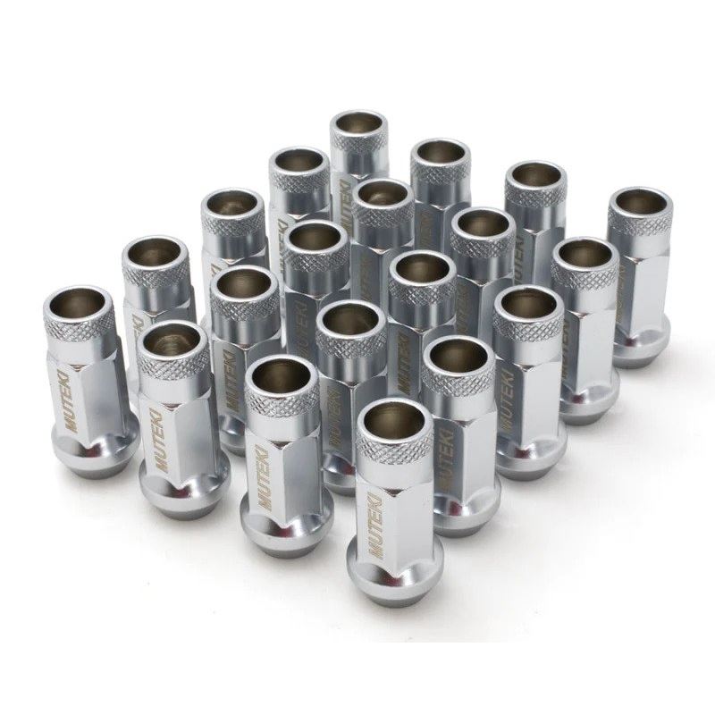 Muteki SR48 Open End Lug Nuts – M12 x 1.50 Silver