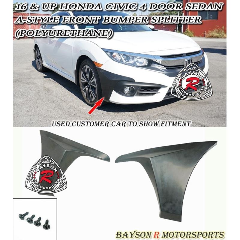 Bayson R 2016-2018 Honda Civic Sedan A Style Front