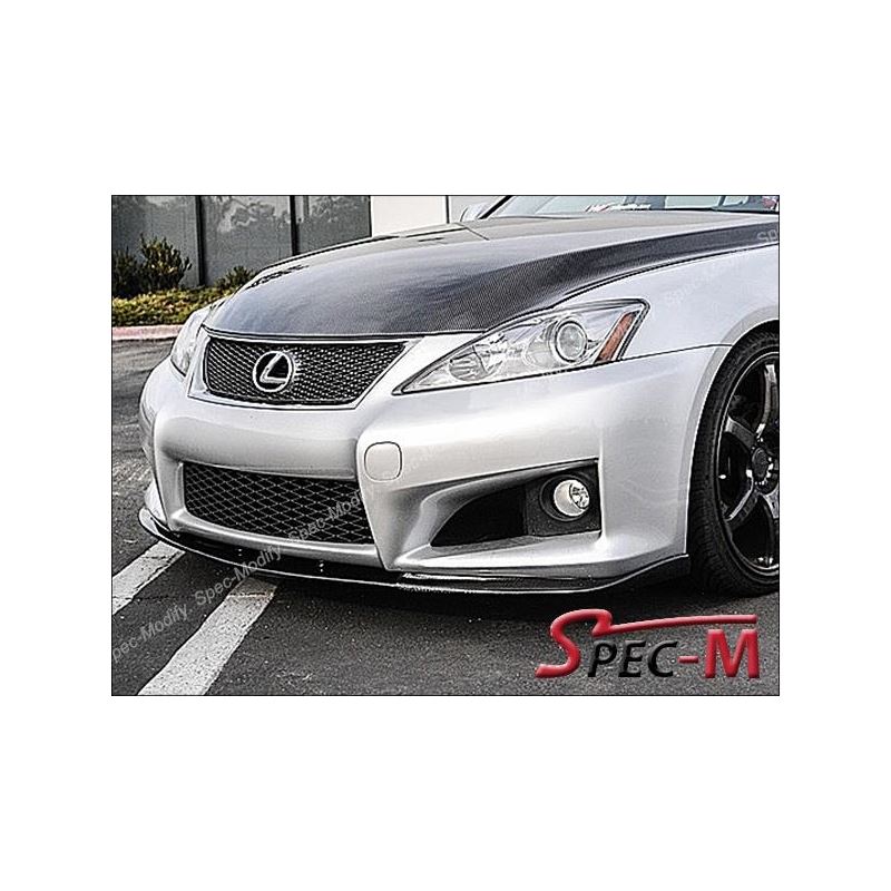 L Style Carbon Fiber Front Bumper Add-On Lip For 2