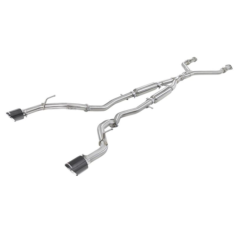 AFE POWER TAKEDA 2.5IN 304 SS CB EXHAUST W/ CARBON