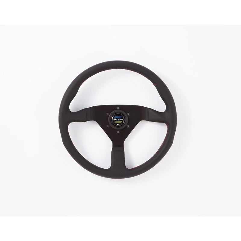 Spoon Steering Wheel - ALL, black with red stitchi