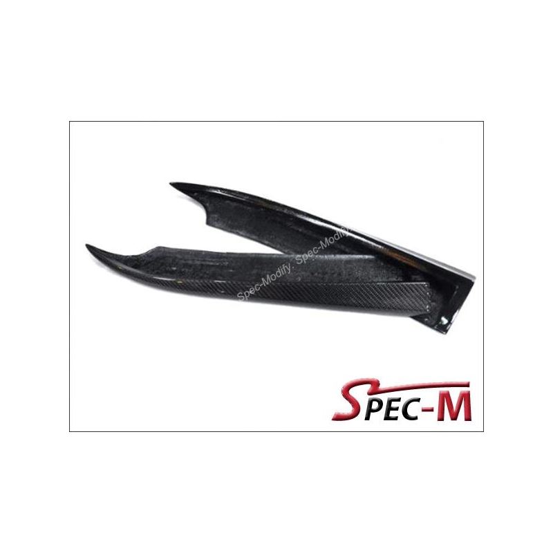 Carbon Fiber Rear Bumper Side Skirt Add on Lip For