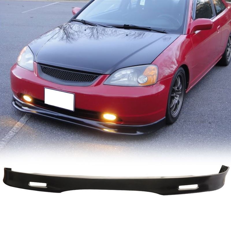 01-03 Civic 2/4D Spoon Front Lip (ABS)