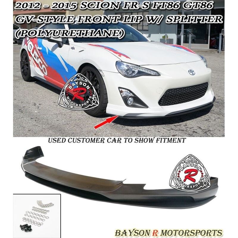 Bayson R GV Style Front Lip w/ Splitter For 2012-2