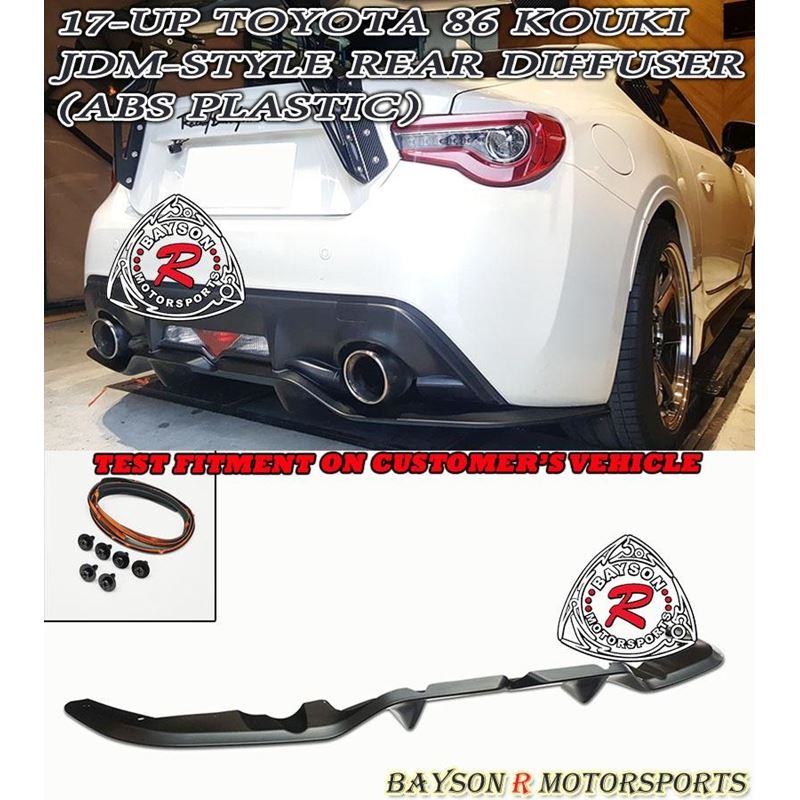 JDM STYLE REAR DIFFUSER FOR 2017-2020 TOYOTA 86