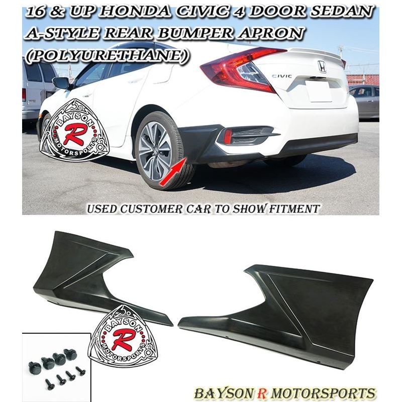 Bayson R 2016-2018 Honda Civic Sedan A Style Rear 