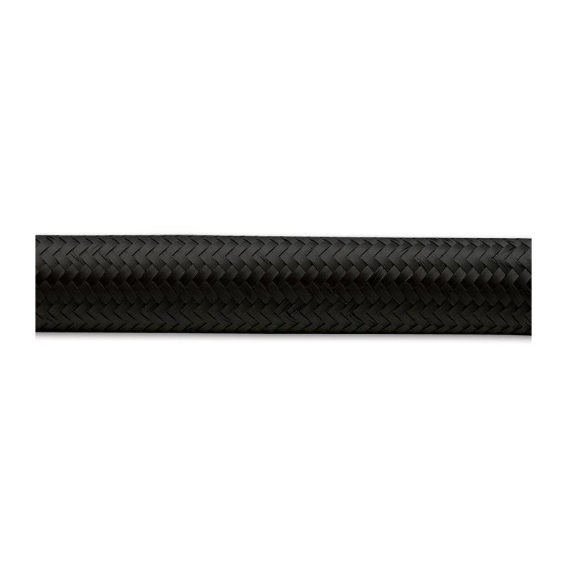 Vibrant -6 AN Black Nylon Braided Flex Hose (5 foo