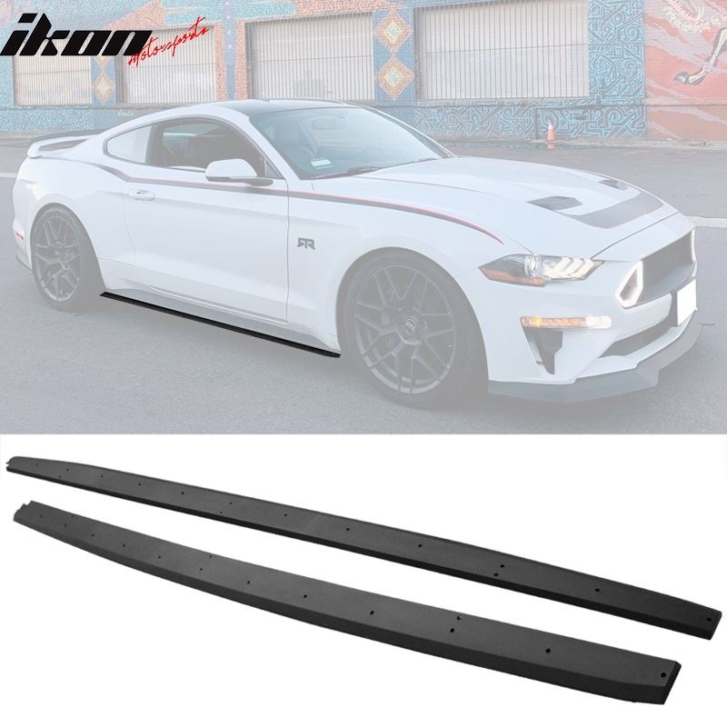 15-19 Ford Mustang Side Skirts Extension OE Textur