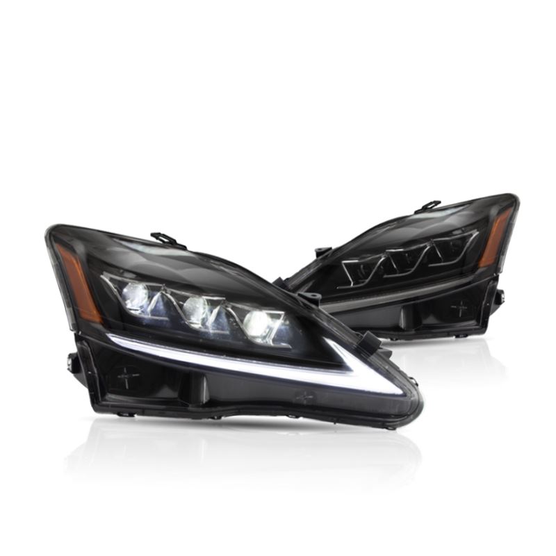 VLand Headlights with Amber Reflector For Lexus IS