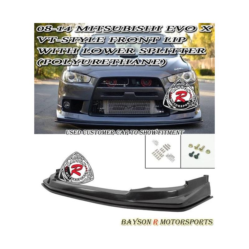 Bayson R VT Style Front Lip with Lower Splitter Fo