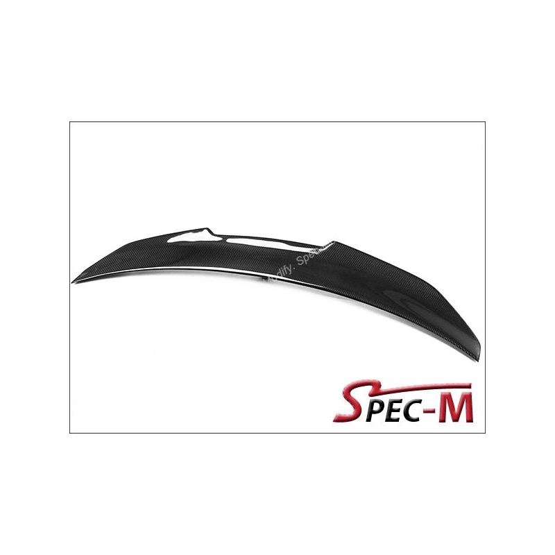 PSM Style Carbon Fiber Trunk Spoiler Lip For 2014+