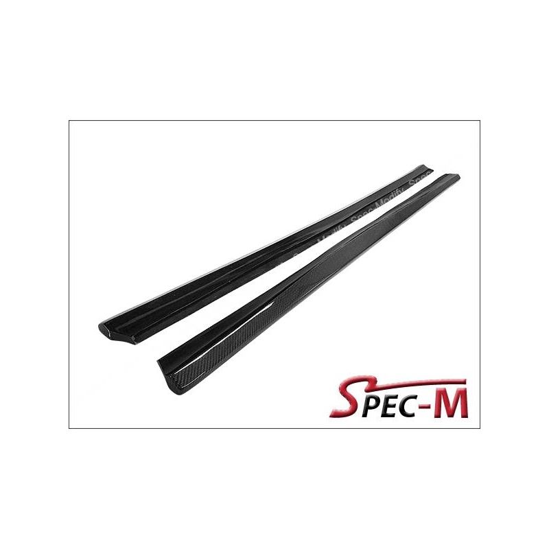 DP Style Carbon Fiber Side Skirts Extension Lip Fo