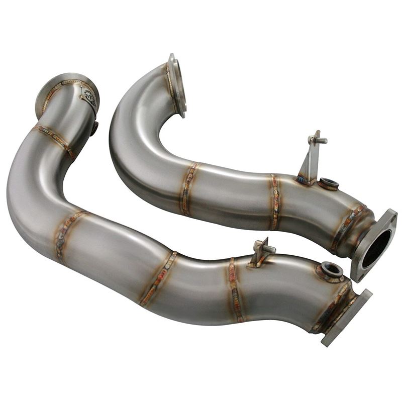 aFe Twisted Steel Downpipe SS-304 07-10 BMW 335i /