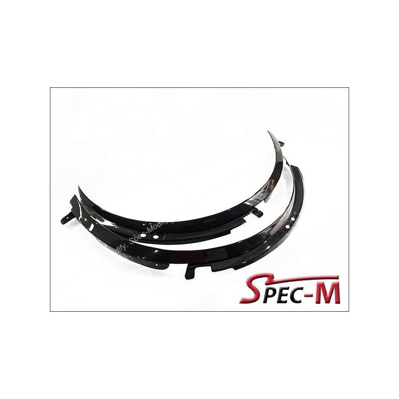 REAL CARBON Front Fender Trim Flare Extension For 