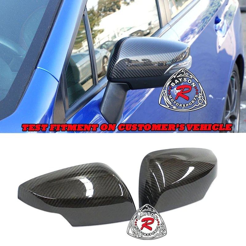 Bayson R Side Mirror Covers (Dry Carbon Fiber) For