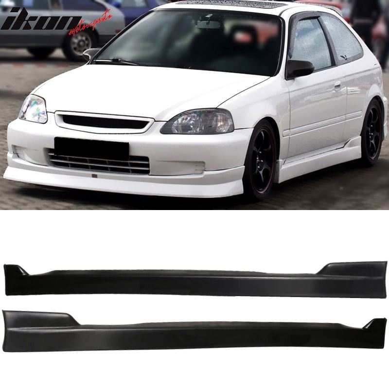 96-00 Honda Civic CS Style Side Skirts Extension R