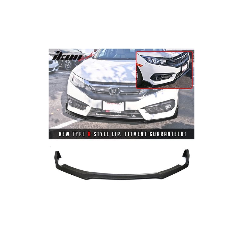 IKONMOTORSPORT TYPE R STYLE FRONT BUMPER LIP HONDA