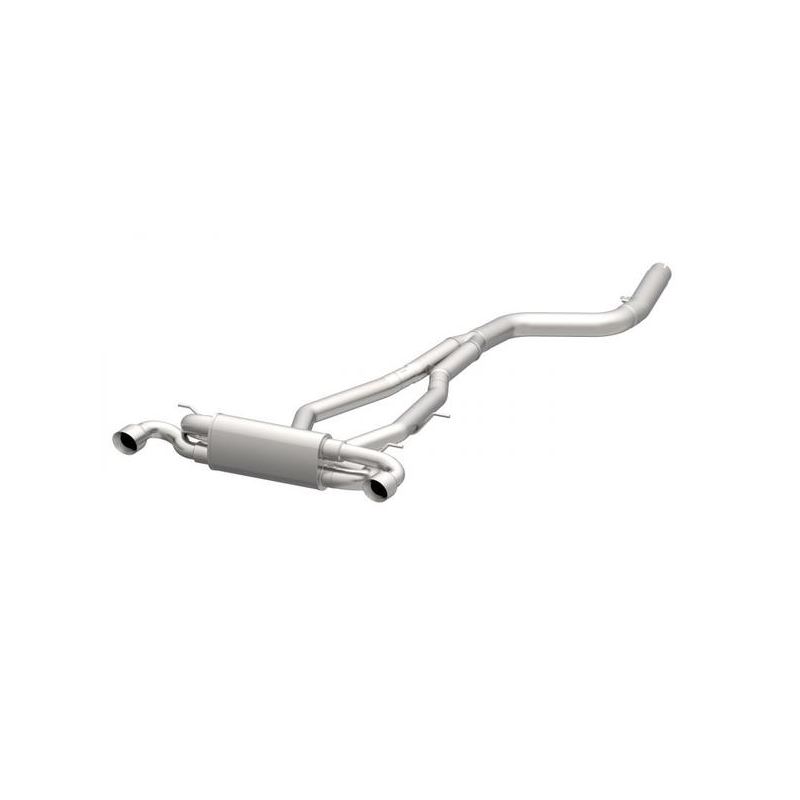 3-1/2" X 3" SS CAT-BACK EXHAUST WITH BLACK TIPS. 2