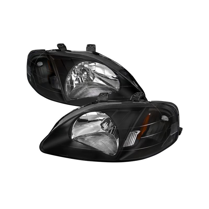 Spec D 1999-2000 Honda Civic Crystal Headlights w/