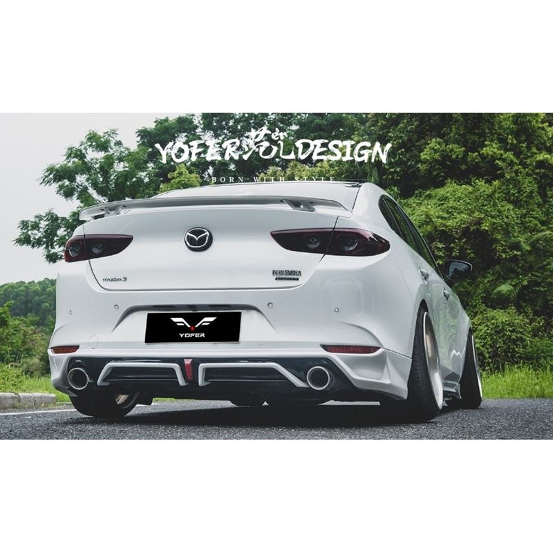 2019+ MAZDA 3 SEDAN YOFER REAR BUMPER DIFFUSER