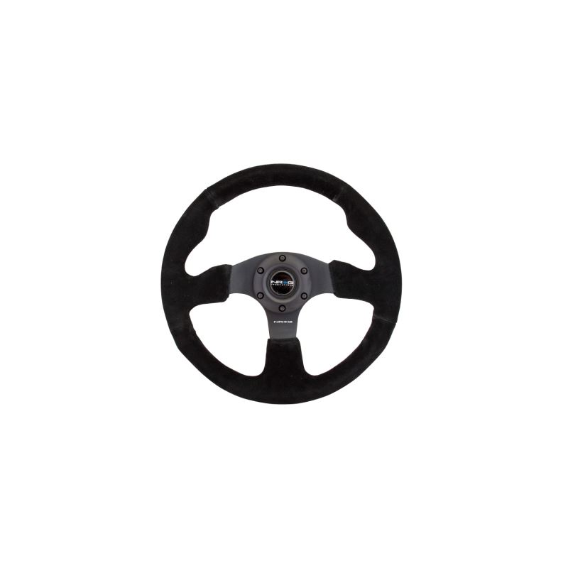 NRG Reinforced Steering Wheel (320mm) Suede w/Blac