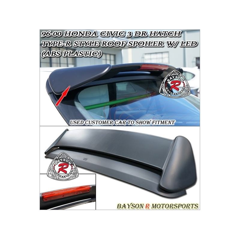 96-00 Honda Civic 3Dr Type-R Style Rear Roof Spoil