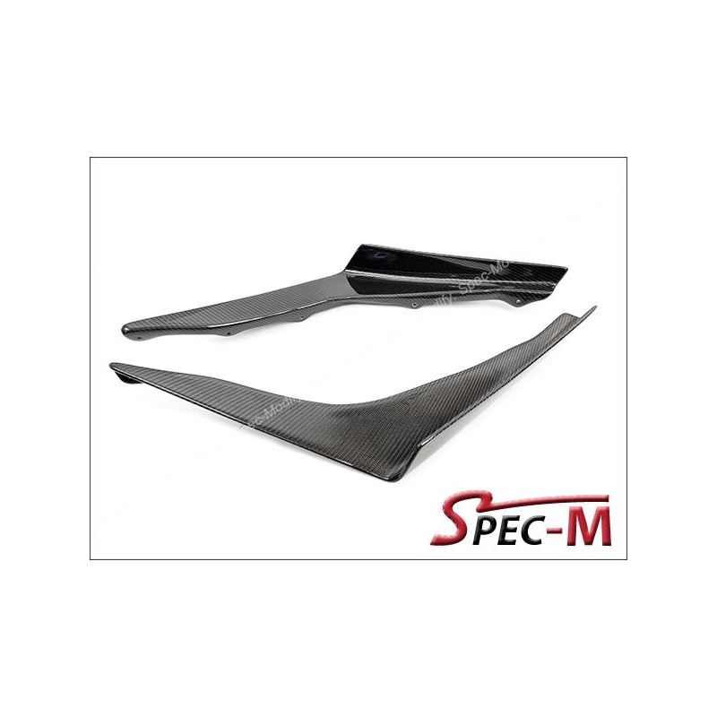 K Style Carbon Fiber Bumper Canard Splitter Fins F