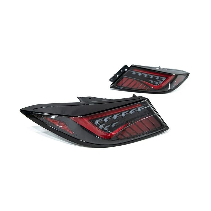 OLM Scythe Style LED Taillights (Clear Lens, Black