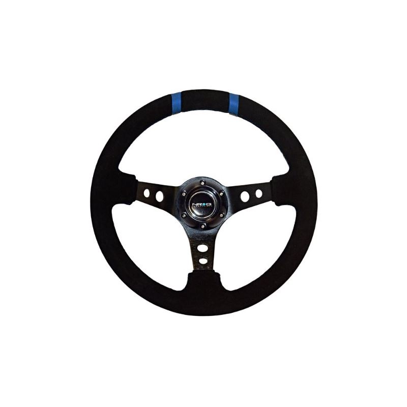 350MM Sport Steering Wheel(3" Deep) - Black Suede 