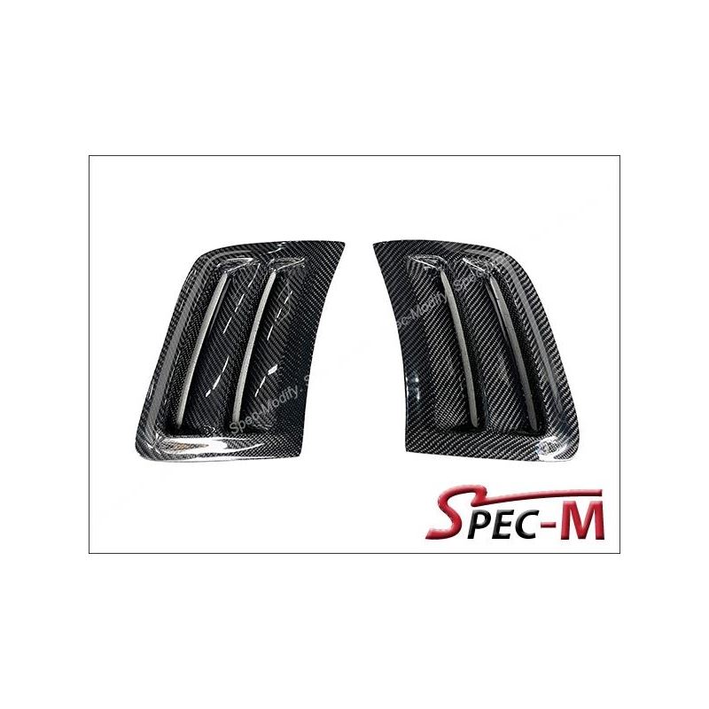 Carbon Fiber Front Bumper Side Vent Cover For 2008