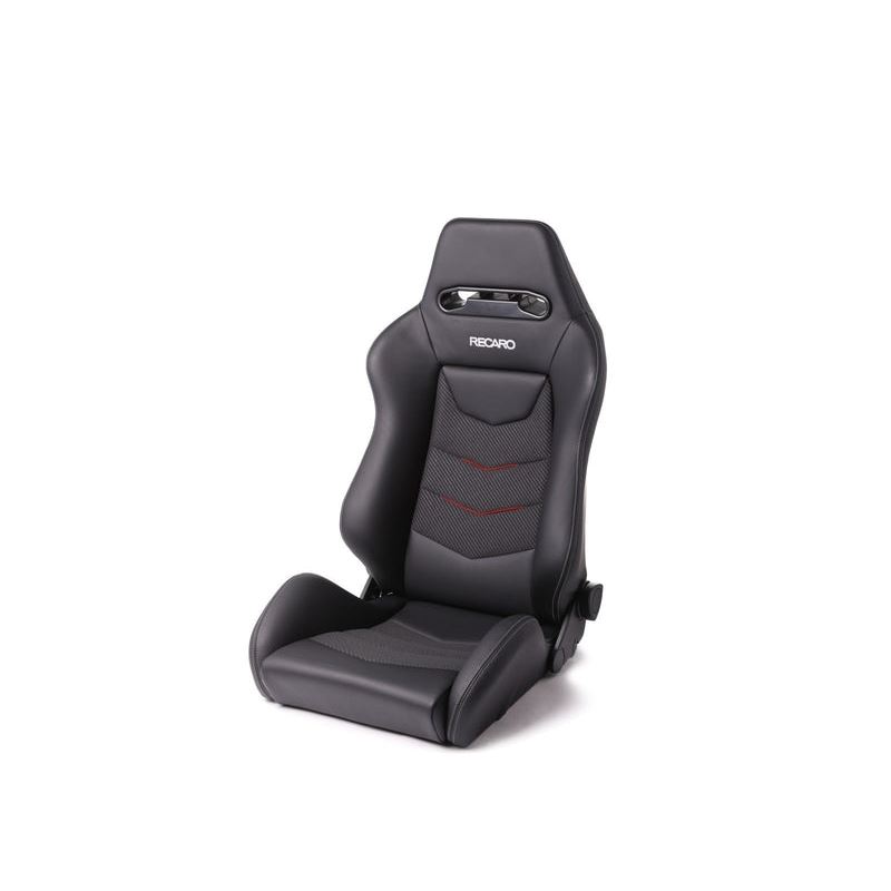 RECARO SEAT SPEED V DRIVER BLACK LEATHER/RED SUEDE